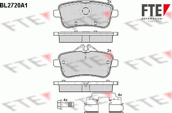 FTE 9010944 - Тормозные колодки, дисковые, комплект autospares.lv