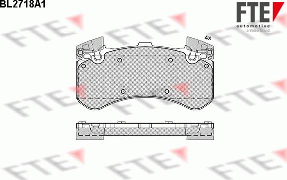 FTE BL2718A1 - Тормозные колодки, дисковые, комплект autospares.lv