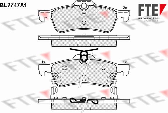 FTE BL2747A1 - Тормозные колодки, дисковые, комплект autospares.lv