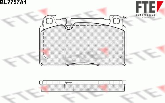 FTE 9010965 - Тормозные колодки, дисковые, комплект autospares.lv