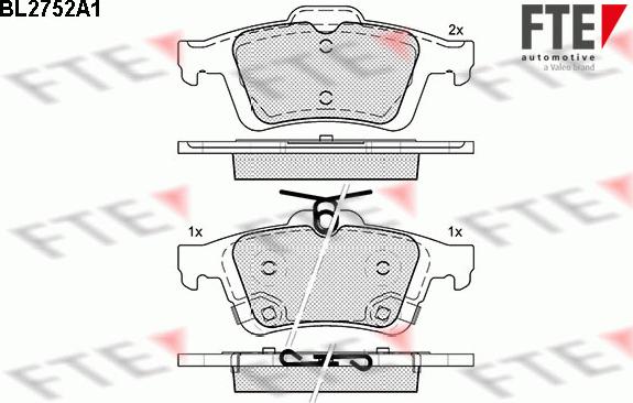 FTE 9010960 - Тормозные колодки, дисковые, комплект autospares.lv