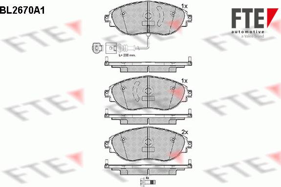 FTE 9010905 - Тормозные колодки, дисковые, комплект autospares.lv