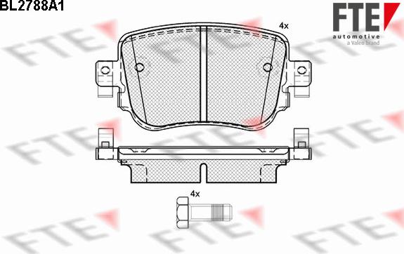 FTE 9010982 - Тормозные колодки, дисковые, комплект autospares.lv