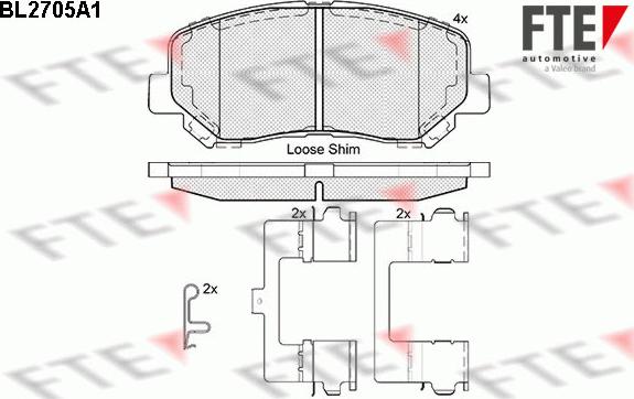 FTE 9010931 - Тормозные колодки, дисковые, комплект autospares.lv