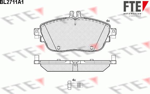 FTE 9010937 - Тормозные колодки, дисковые, комплект autospares.lv