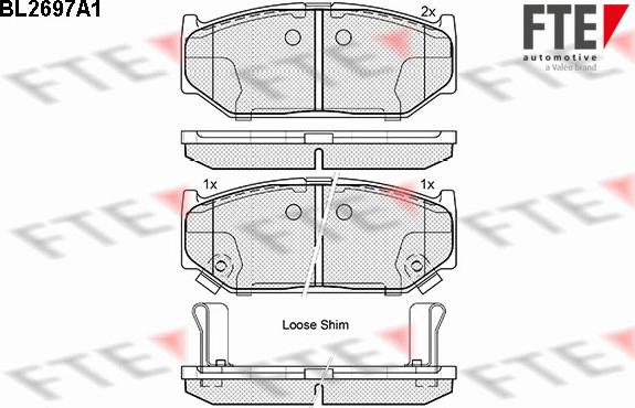 FTE 9010925 - Тормозные колодки, дисковые, комплект autospares.lv