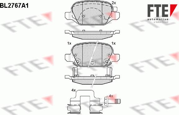 FTE 9010974 - Тормозные колодки, дисковые, комплект autospares.lv