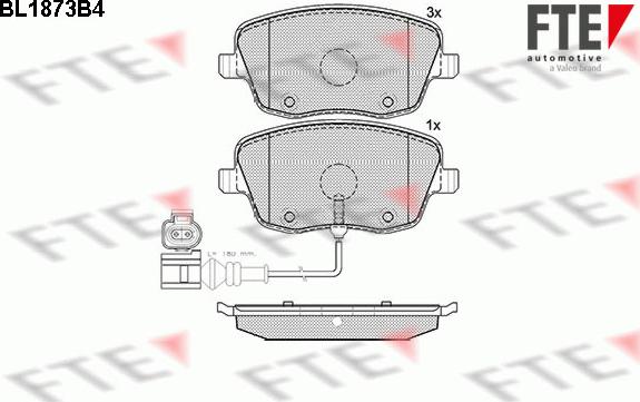 FTE 9010456 - Тормозные колодки, дисковые, комплект autospares.lv