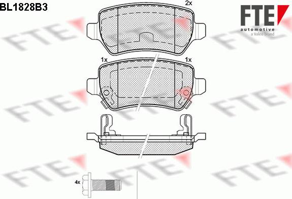 FTE 9010406 - Тормозные колодки, дисковые, комплект autospares.lv