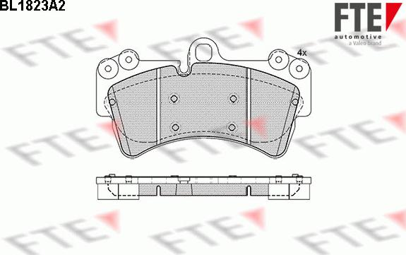 FTE BL1823A2 - Тормозные колодки, дисковые, комплект autospares.lv