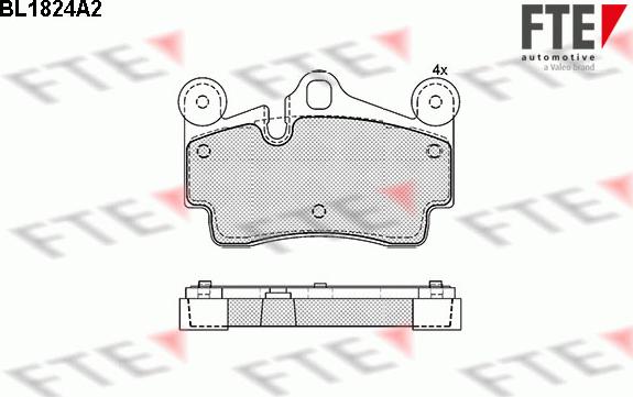 FTE BL1824A2 - Тормозные колодки, дисковые, комплект autospares.lv