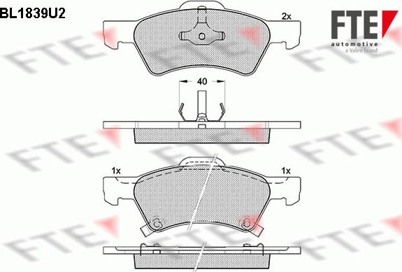 FTE 9010415 - Тормозные колодки, дисковые, комплект autospares.lv