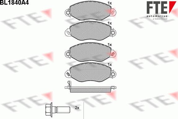 FTE 9010416 - Тормозные колодки, дисковые, комплект autospares.lv