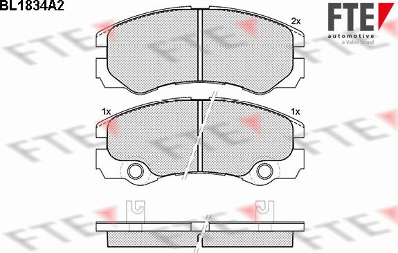 FTE 9010413 - Тормозные колодки, дисковые, комплект autospares.lv