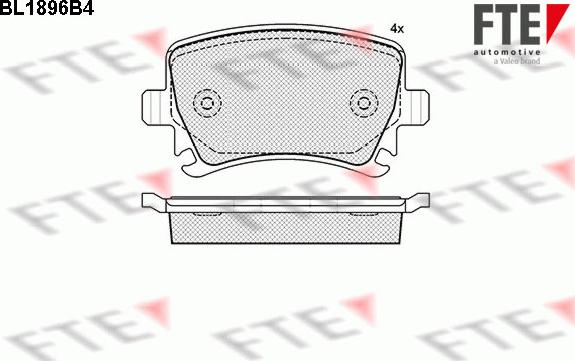 FTE 9010485 - Тормозные колодки, дисковые, комплект autospares.lv