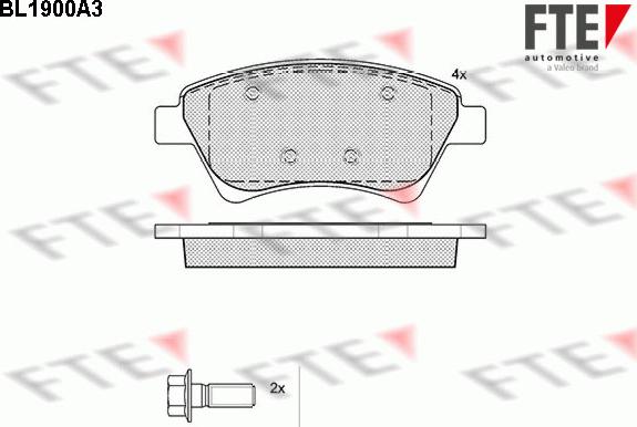 FTE 9010488 - Тормозные колодки, дисковые, комплект autospares.lv