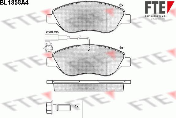 FTE 9010435 - Тормозные колодки, дисковые, комплект autospares.lv