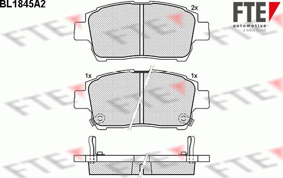 FTE 9010425 - Тормозные колодки, дисковые, комплект autospares.lv