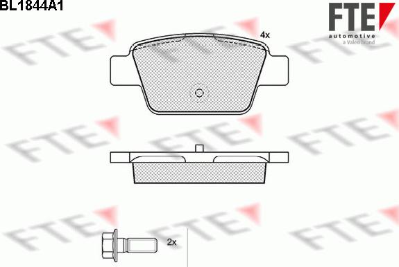 FTE 9010423 - Тормозные колодки, дисковые, комплект autospares.lv