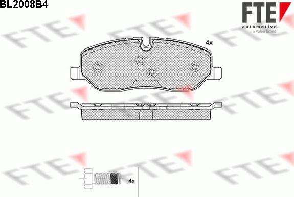 FTE 9010593 - Тормозные колодки, дисковые, комплект autospares.lv