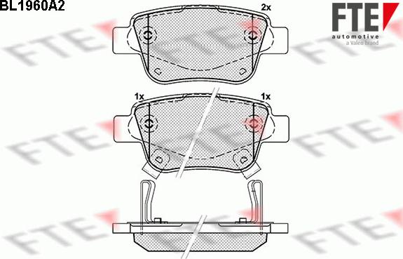 FTE 9010546 - Тормозные колодки, дисковые, комплект autospares.lv