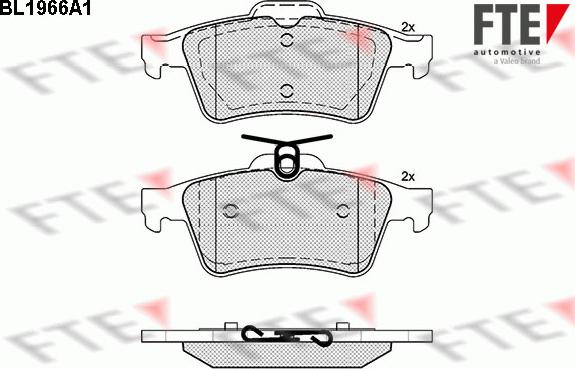 FTE BL1966A1 - Тормозные колодки, дисковые, комплект autospares.lv