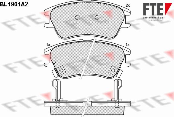 FTE 9010547 - Тормозные колодки, дисковые, комплект autospares.lv