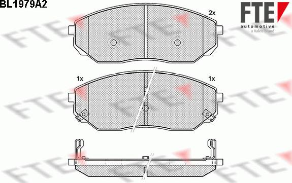 FTE BL1979A2 - Тормозные колодки, дисковые, комплект autospares.lv