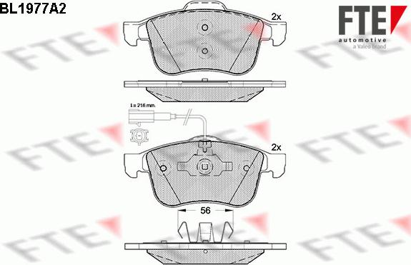 FTE 9010567 - Тормозные колодки, дисковые, комплект autospares.lv