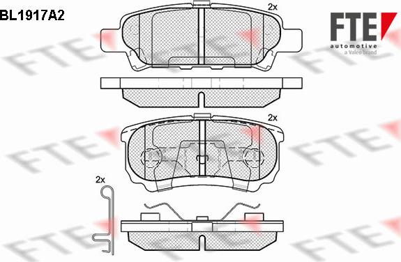 FTE 9010506 - Тормозные колодки, дисковые, комплект autospares.lv