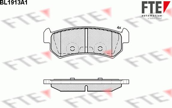 FTE 9010503 - Тормозные колодки, дисковые, комплект autospares.lv