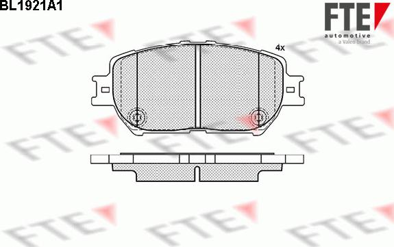 FTE 9010507 - Тормозные колодки, дисковые, комплект autospares.lv