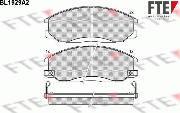 FTE 9010519 - Тормозные колодки, дисковые, комплект autospares.lv