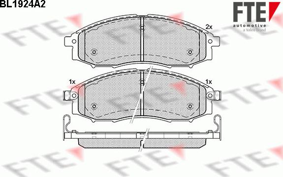 FTE 9010510 - Тормозные колодки, дисковые, комплект autospares.lv