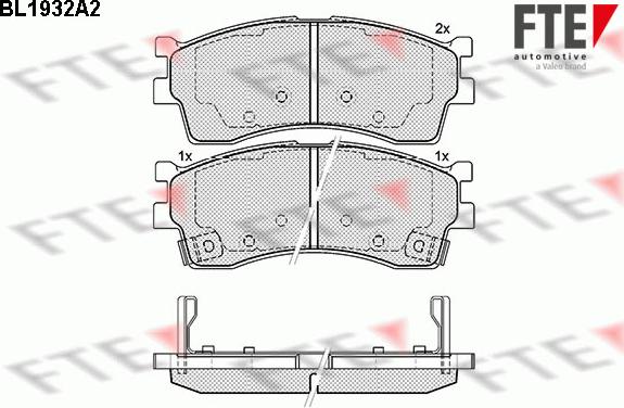 FTE 9010522 - Тормозные колодки, дисковые, комплект autospares.lv