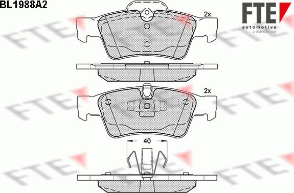 FTE 9010578 - Тормозные колодки, дисковые, комплект autospares.lv