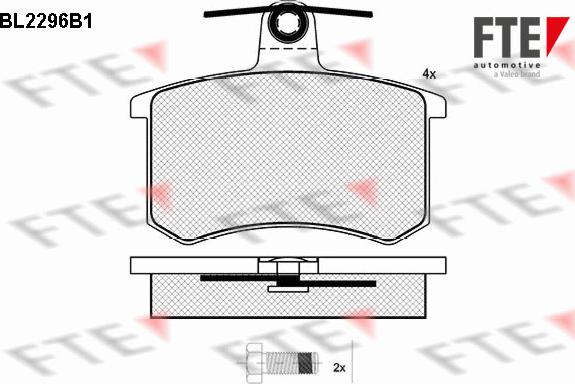 FTE BL2296B1 - Тормозные колодки, дисковые, комплект autospares.lv