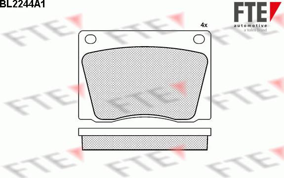 FTE 9010695 - Тормозные колодки, дисковые, комплект autospares.lv