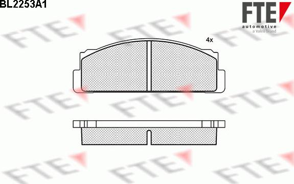 FTE BL2253A1 - Тормозные колодки, дисковые, комплект autospares.lv