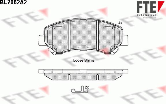 FTE 9010645 - Тормозные колодки, дисковые, комплект autospares.lv