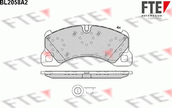 FTE 9010642 - Тормозные колодки, дисковые, комплект autospares.lv