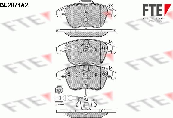FTE 9010655 - Тормозные колодки, дисковые, комплект autospares.lv