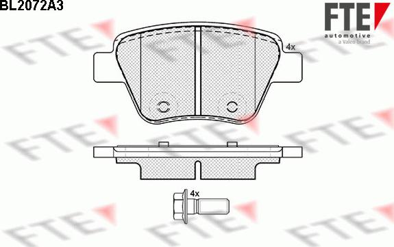 FTE 9010656 - Тормозные колодки, дисковые, комплект autospares.lv