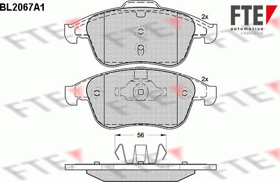 FTE 9010650 - Тормозные колодки, дисковые, комплект autospares.lv