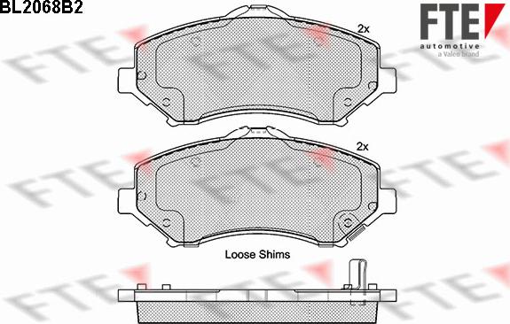 FTE 9010652 - Тормозные колодки, дисковые, комплект autospares.lv