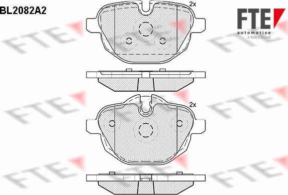 FTE BL2082A2 - Тормозные колодки, дисковые, комплект autospares.lv