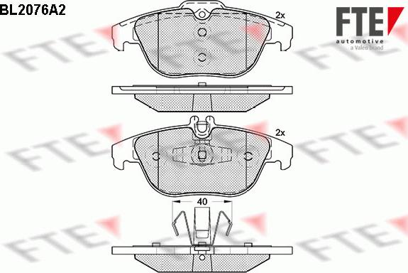 FTE 9010660 - Тормозные колодки, дисковые, комплект autospares.lv