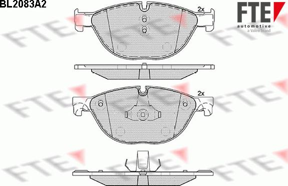 FTE 9010667 - Тормозные колодки, дисковые, комплект autospares.lv