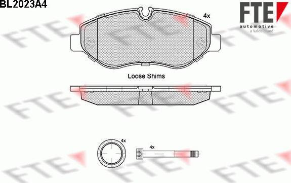 FTE 9010610 - Тормозные колодки, дисковые, комплект autospares.lv