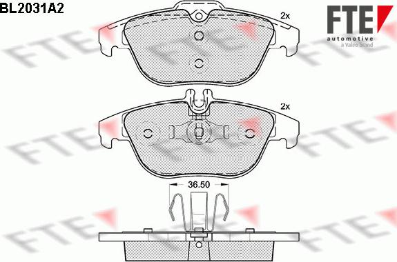 FTE 9010617 - Тормозные колодки, дисковые, комплект autospares.lv